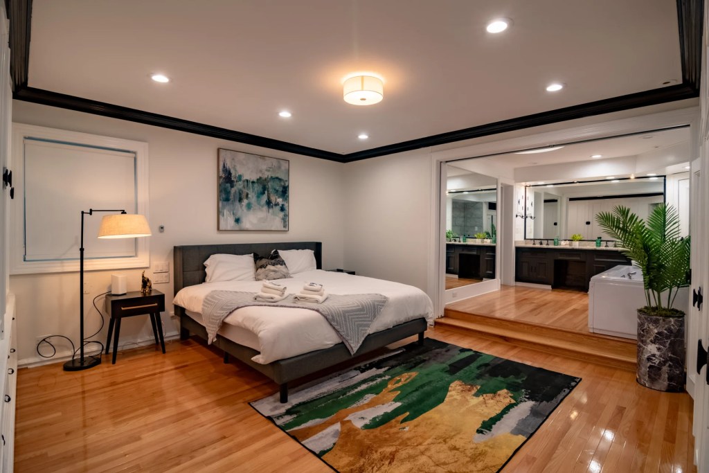 bedroom with jacuzzi